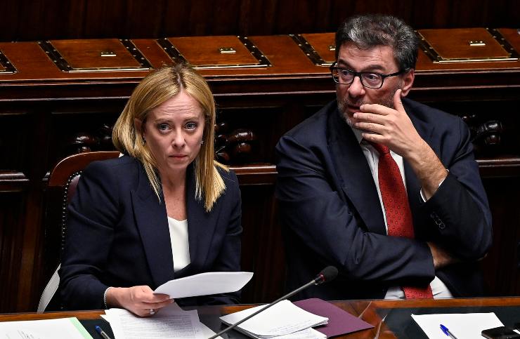 Giorgia Meloni e Giancarlo Giorgetti