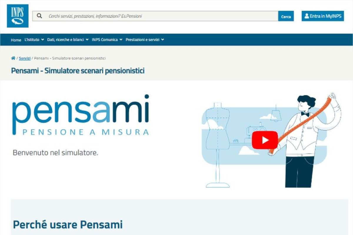 L'INPS ha messo a disposizione lo strumento "Pensami" per calcolare la pensione - Missione Risparmio.